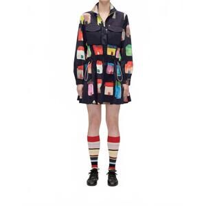 NEW STINE GOYA pullover parka dress in refugios